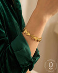 Anti-Tarnish Gold Open Bangle Size Medium