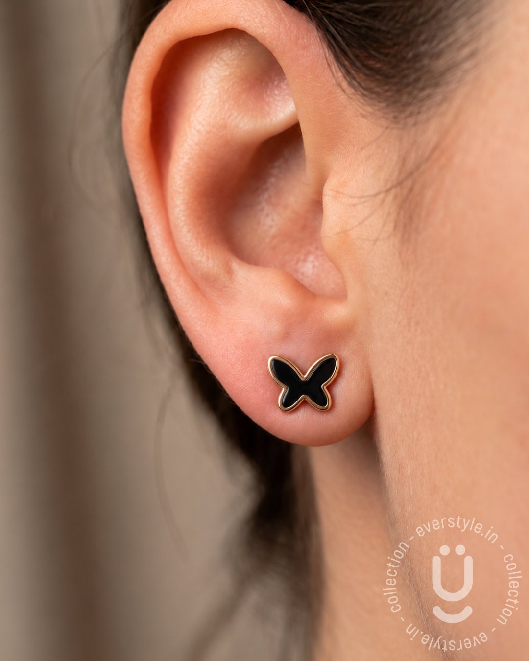 Anti-Tarnish Rose Gold Butterfly Earring
