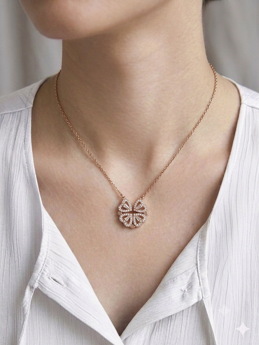 Anti-tarnish Adjustable Rosegold necklace