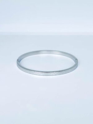 Silver Sleek Unisex Bangle Bracelet