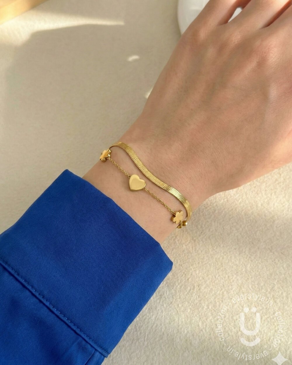 Anti-Tarnish Gold Double Layer Bracelet