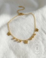 Anti-Tarnish Gold Butterfly Charm Bracelet