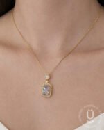 Anti-Tarnish Gold White Stone Necklace
