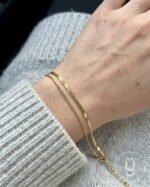Anti-Tarnish Gold Double Layer Bracelet