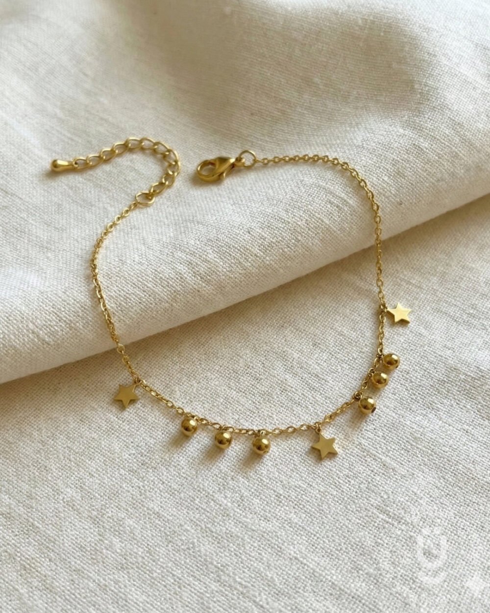 Anti-Tarnish Gold Star Charm Bracelet