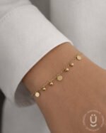 Anti-Tarnish Gold Round Charm Bracelet