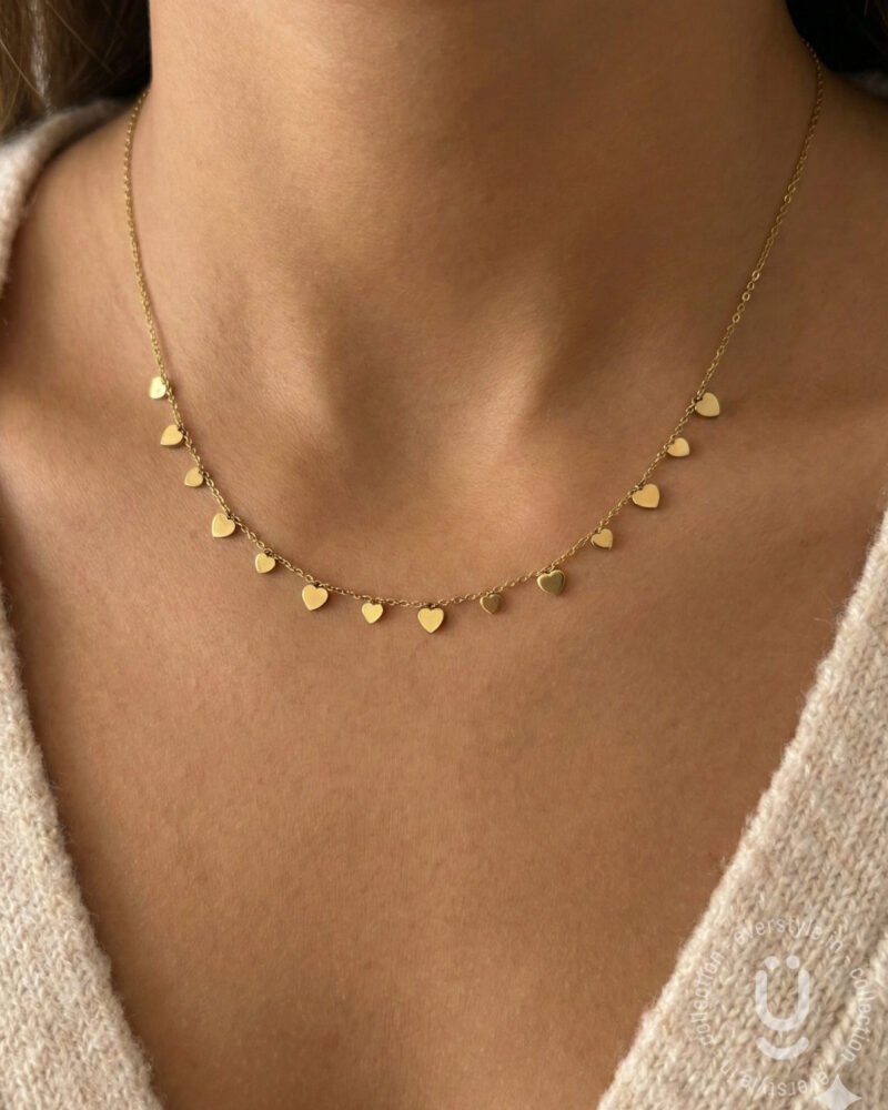 Anti-Tarnish Gold Heart Necklace