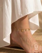 Anti-Tarnish Gold Anklet Pair With Adjustable Size