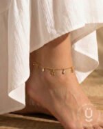 Anti-Tarnish Gold Anklet Pair With Adjustable Size