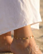 Anti-Tarnish Gold Anklet Pair With Adjustable Size