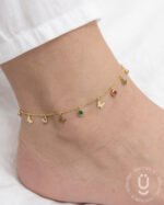 Anti-Tarnish Gold Anklet Pair With Adjustable Size