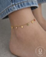 Anti-Tarnish Gold Anklet Pair With Adjustable Size