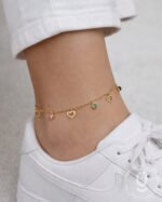 Anti-Tarnish Gold Anklet Pair With Adjustable Size