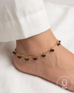 Gold Plated Anklet Pair 9 inch Size