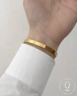 Anti-Tarnish Gold Open Bangle Size Medium