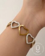 Anti-Tarnish Gold Open Bangle Size Medium