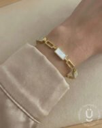 Anti-Tarnish Gold Open Bangle Size Medium