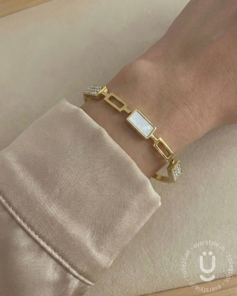 Anti-Tarnish Gold Open Bangle Size Medium