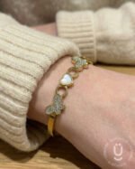 Anti-Tarnish Gold Open Bangle Size Medium