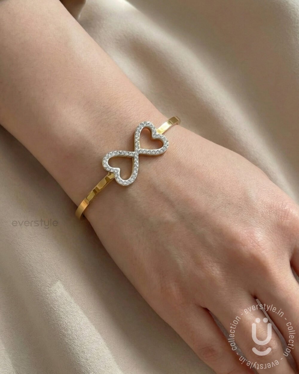 Anti-Tarnish Gold Open Bangle Size Medium