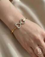 Anti-Tarnish Gold Open Bangle Size Medium