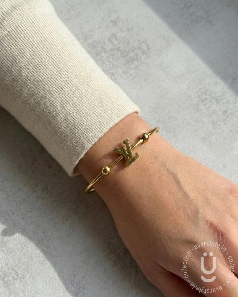 Anti-Tarnish Gold Open Bangle Size Medium