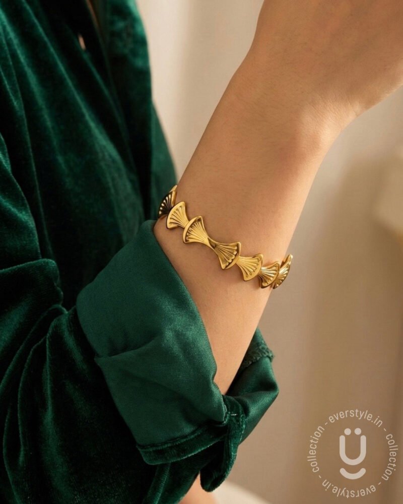 Anti-Tarnish Gold Open Bangle Size Medium