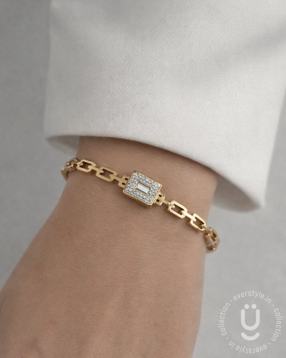 Anti-Tarnish Gold Open Bangle Size Medium