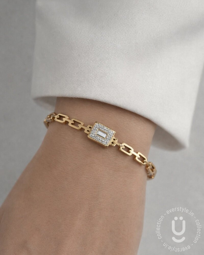 Anti-Tarnish Gold Open Bangle Size Medium
