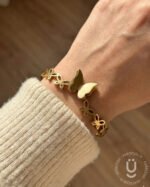 Anti-Tarnish Rose Gold Open Bangle Size Small