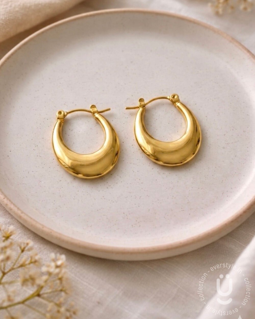 Anti-Tarnish Gold Earring