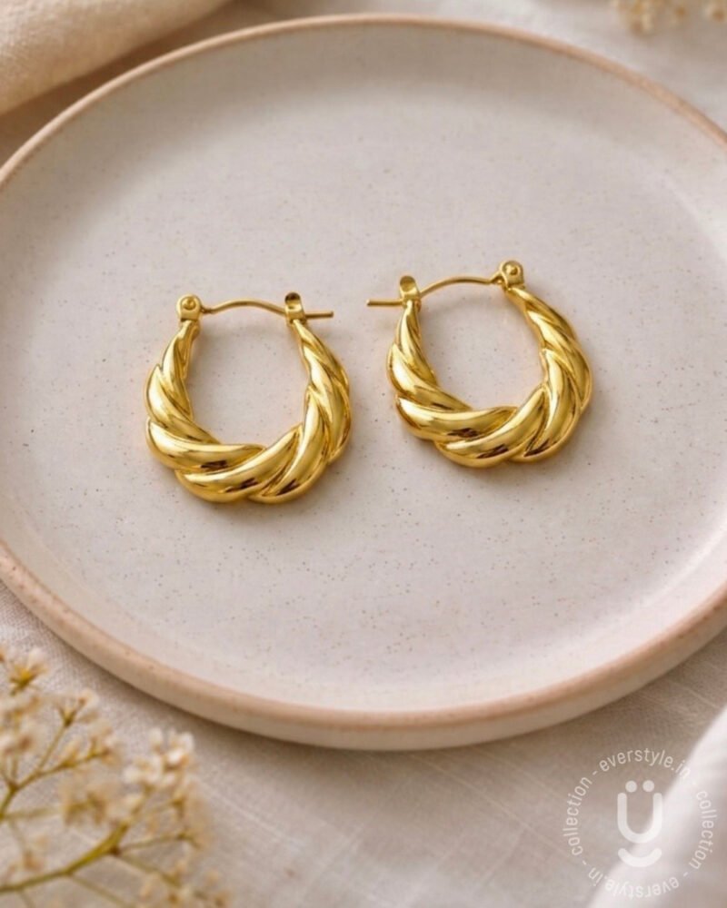 Anti-Tarnish Gold Earring