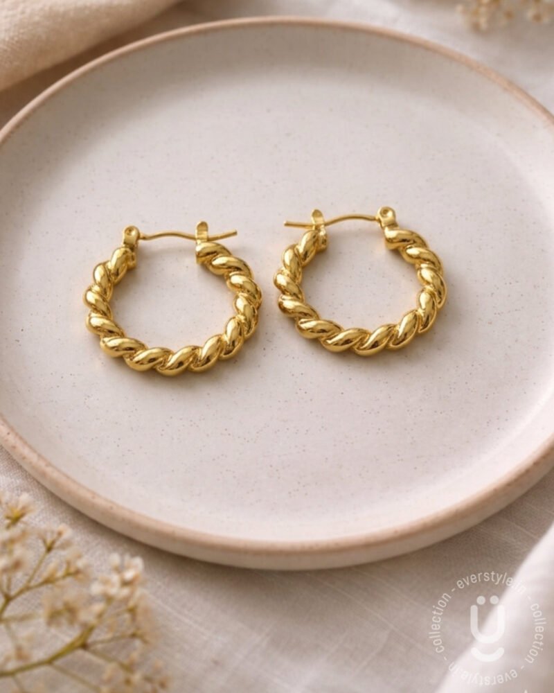 Anti-Tarnish Gold Earring