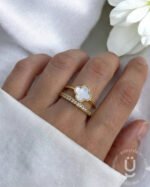 Anti-Tarnish Gold Finger Ring With Adjustable Size