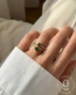 Anti-Tarnish Gold Finger Ring With Adjustable Size