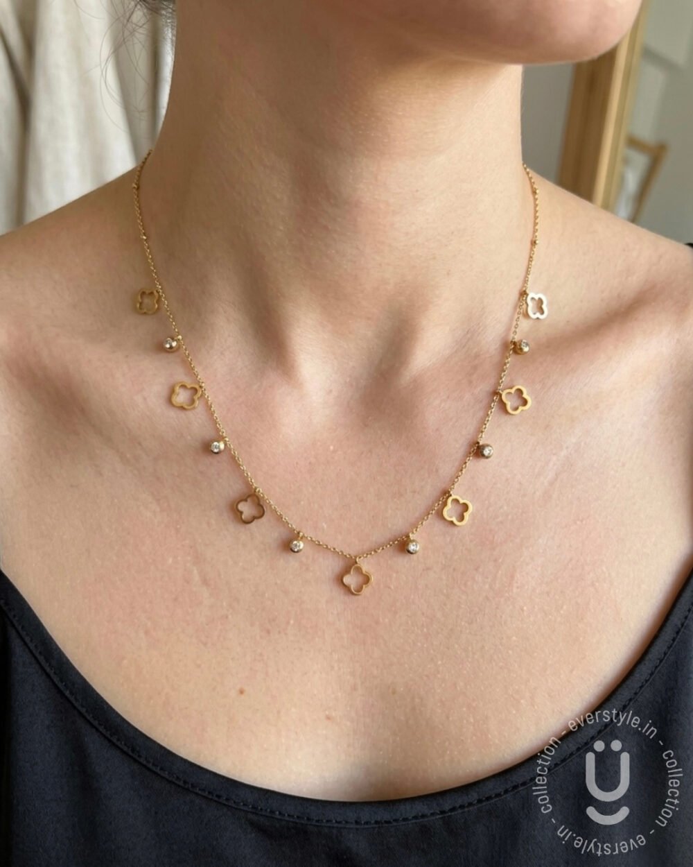 Anti-Tarnish Gold Charms Necklace
