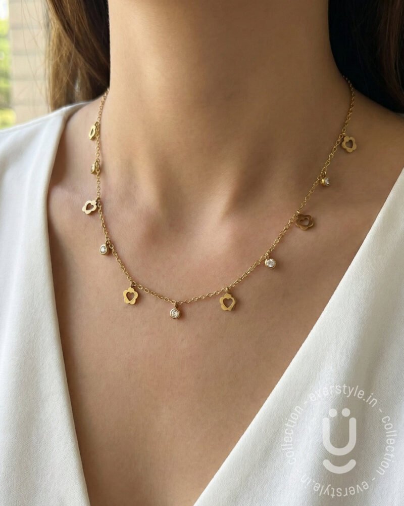 Anti-Tarnish Gold Charms Necklace