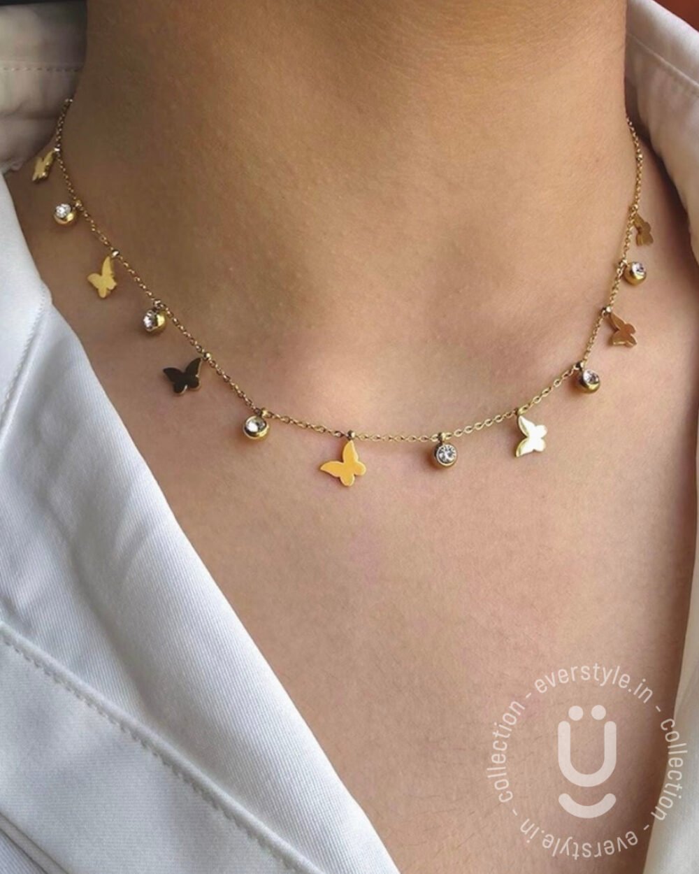 Anti-Tarnish Gold Charms Necklace