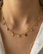 Anti-Tarnish Gold Charms Necklace