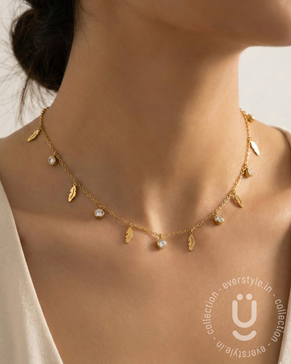 Anti-Tarnish Gold Charms Necklace