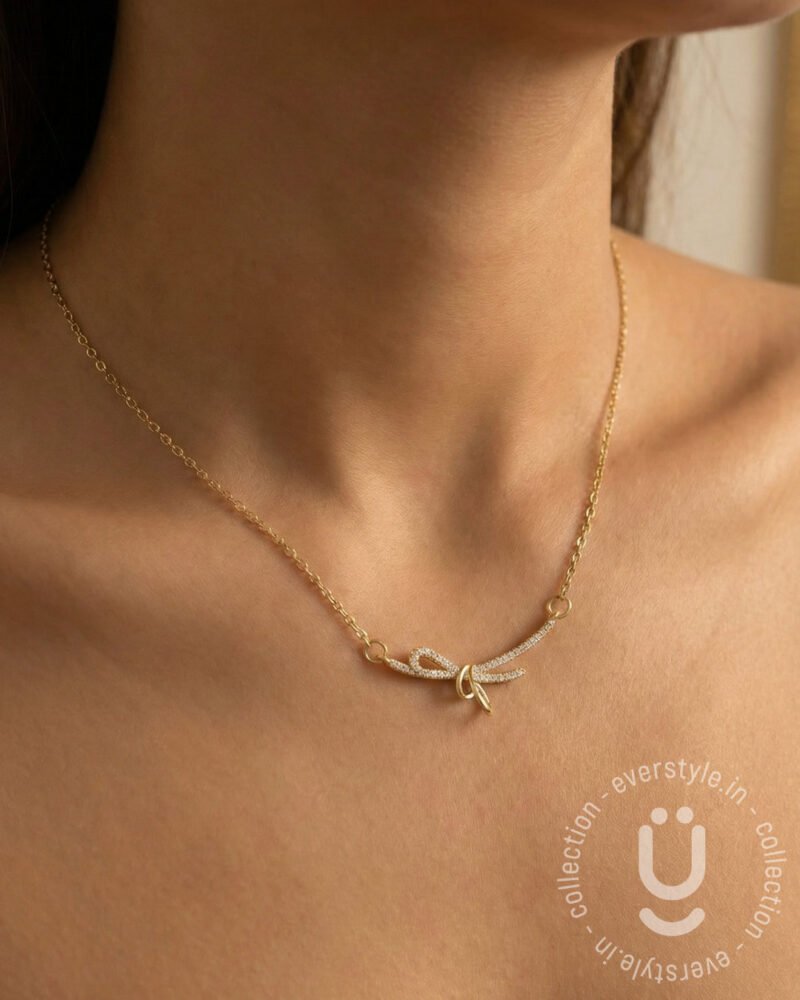 Anti-Tarnish Gold Stone Pendant Necklace