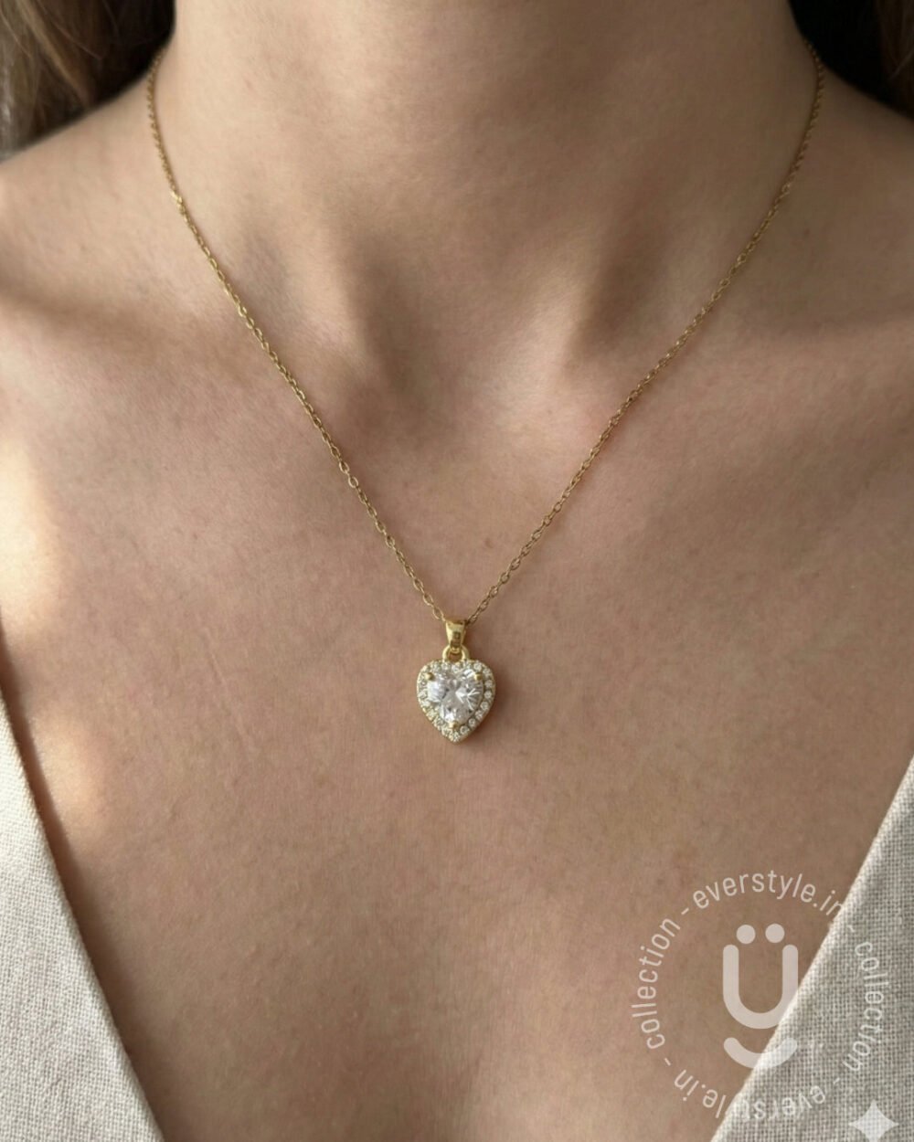 Anti-Tarnish Gold Stone Pendant Necklace