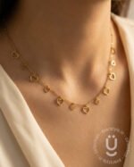 Anti-Tarnish Gold Heart Charms Necklace