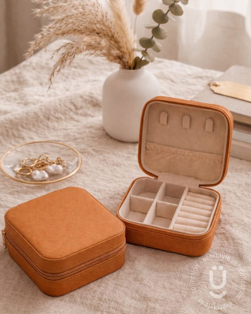 Jewellery Organiser Box-Tan