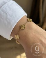 Anti-Tarnish Gold Clover Adjustable Bracelet