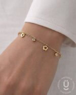 Anti-Tarnish Gold Flower Adjustable Bracelet