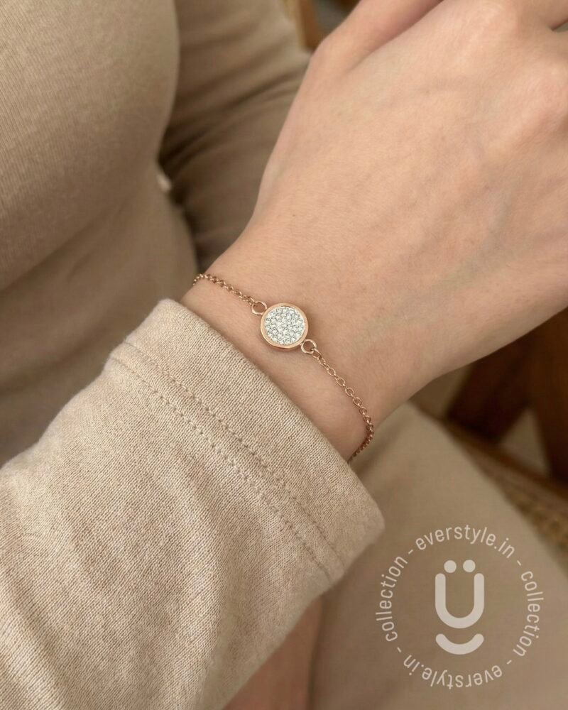 Anti-Tarnish Rose Gold Stone Adjustable Bracelet
