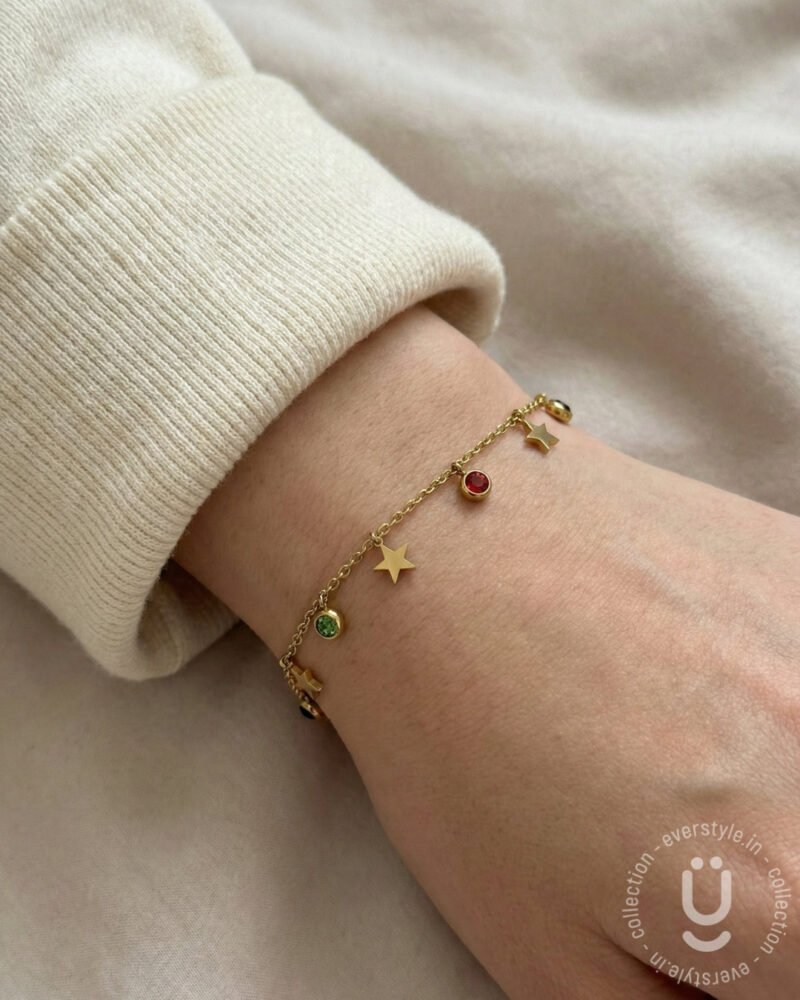 Anti-Tarnish Gold Star  Adjustable Bracelet