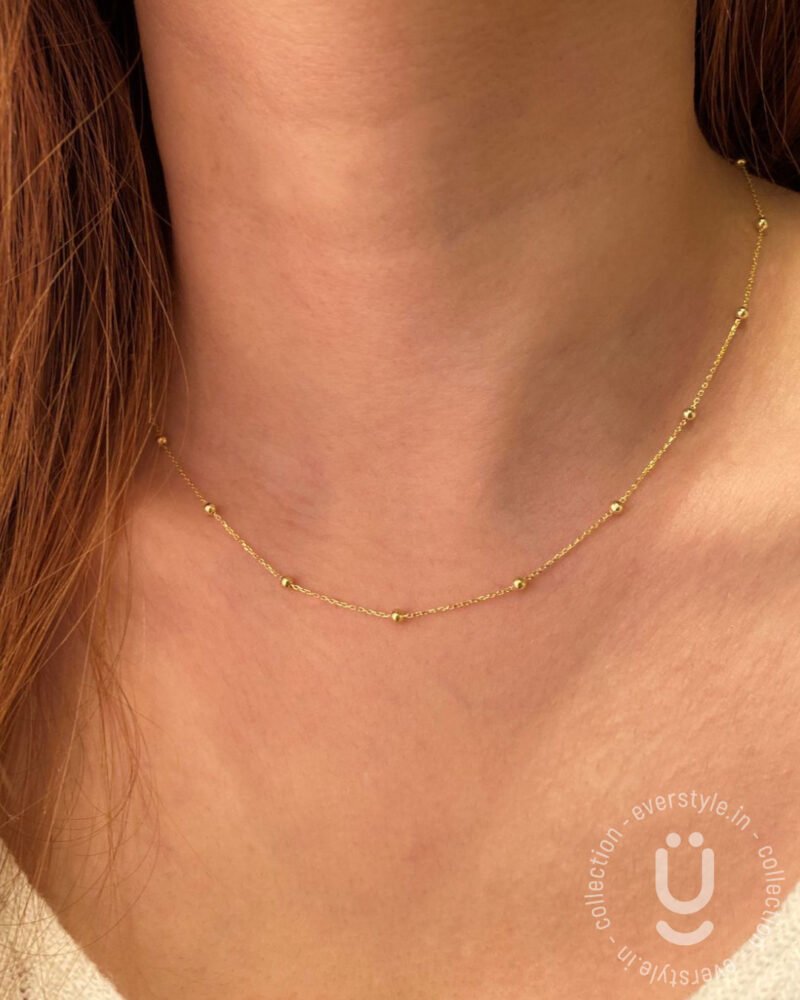 Anti-Tarnish Gold Ball Necklace