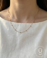 Anti-Tarnish Rose Gold Ball Necklace